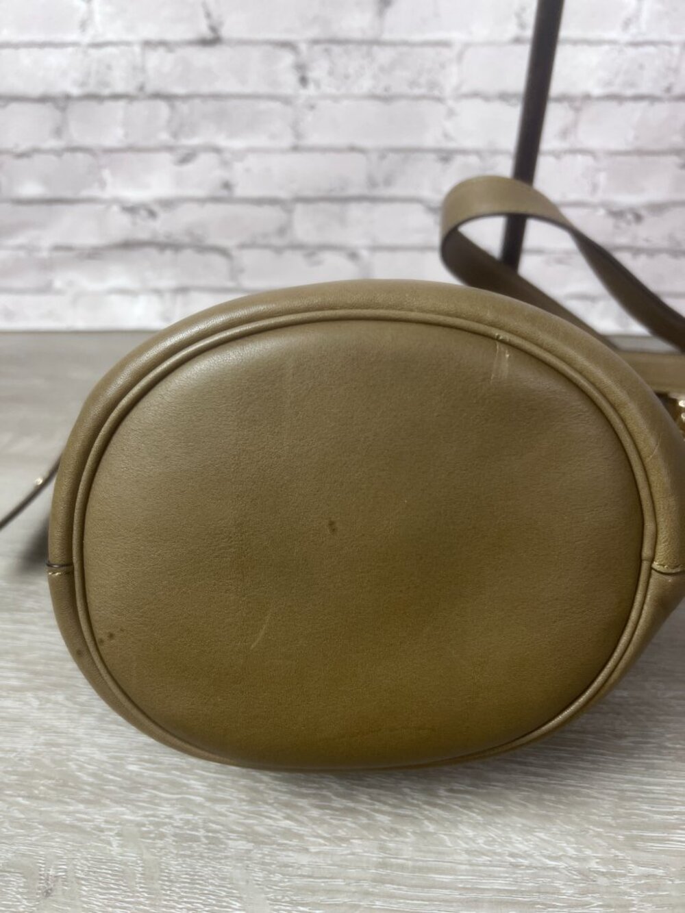 COACH Bleecker Leather Mini Duffle 32281 Dark Green  Leather Shoulder Bag - Picture 4 of 6